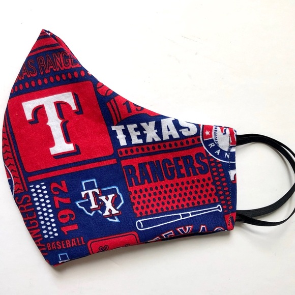 MLB Other - 2/$15 Reversible Face Mask Texas Rangers Baseball